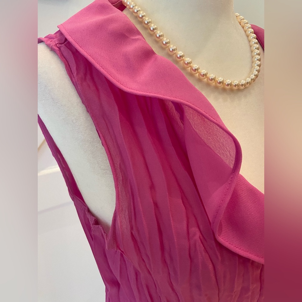 Feminine Pink Ruffle Blouse - Picture 3 of 12